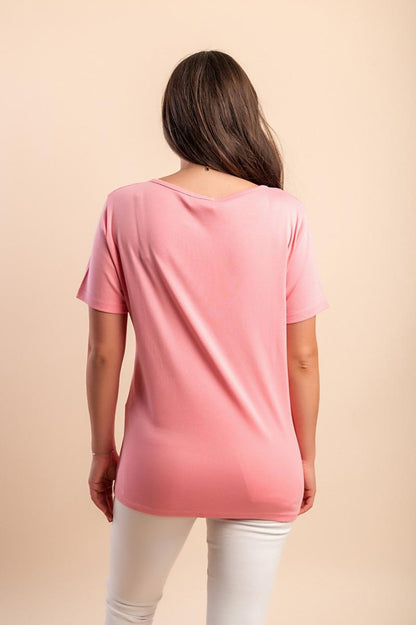 Βαμβακερό T-shirt με στρογγυλή λαιμόκοψη