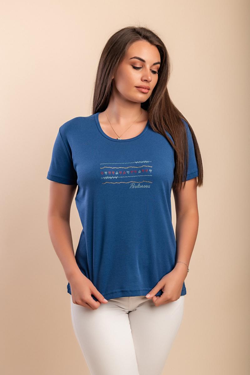 Katoenen T-shirt met ronde hals