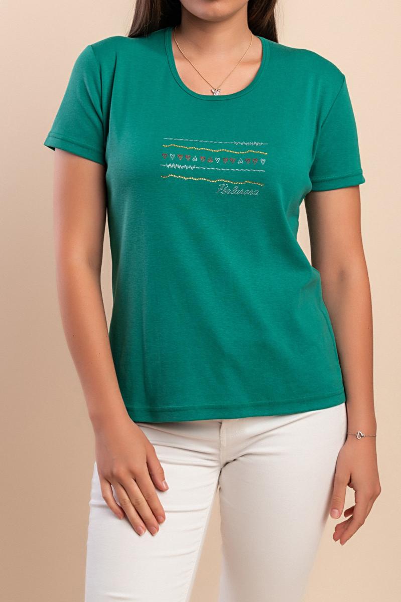 Tricou din bumbac cu decolteu rotund
