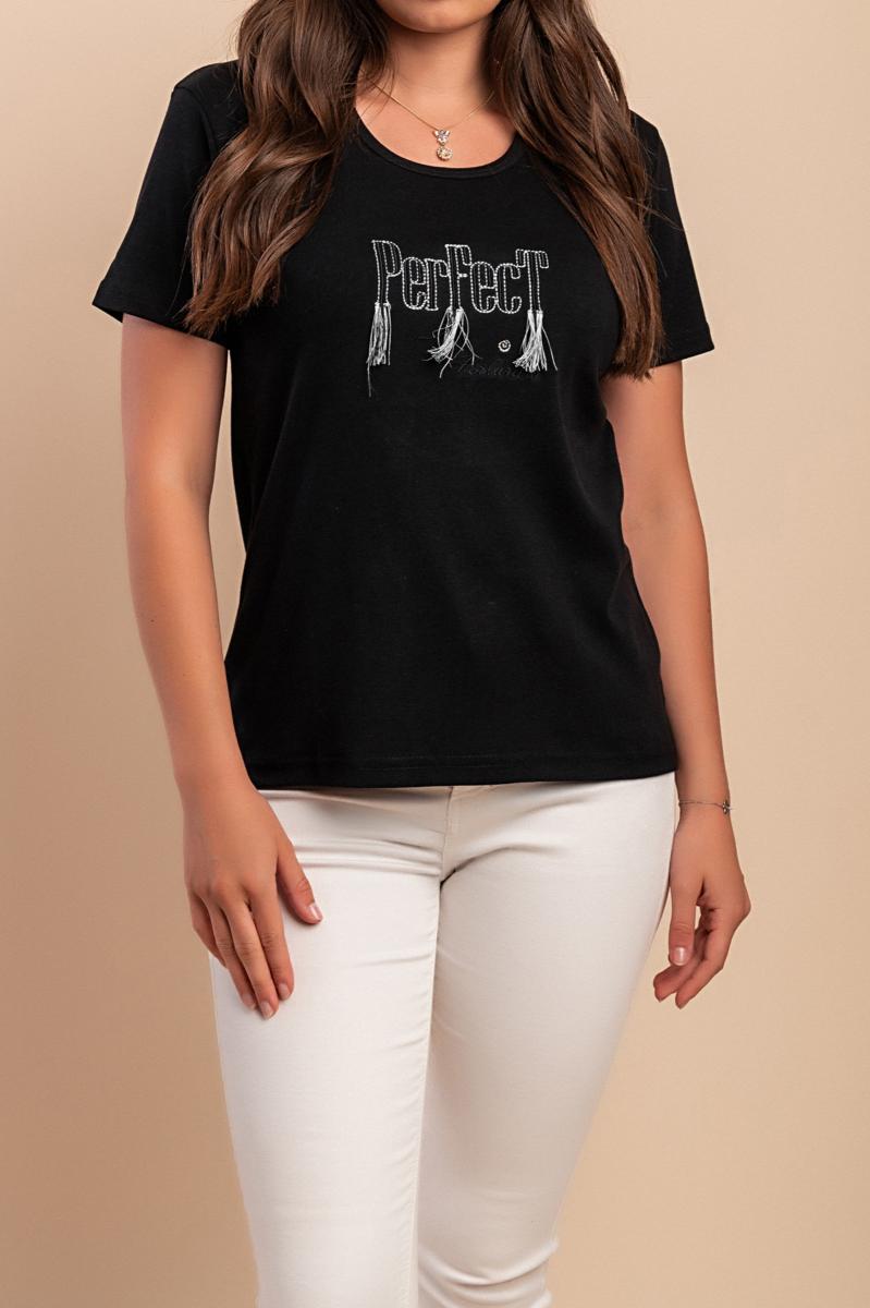 Katoenen T-shirt met kwastjes