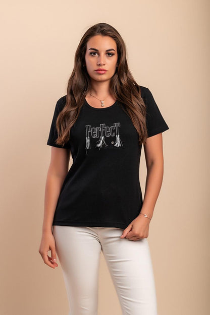Katoenen T-shirt met kwastjes