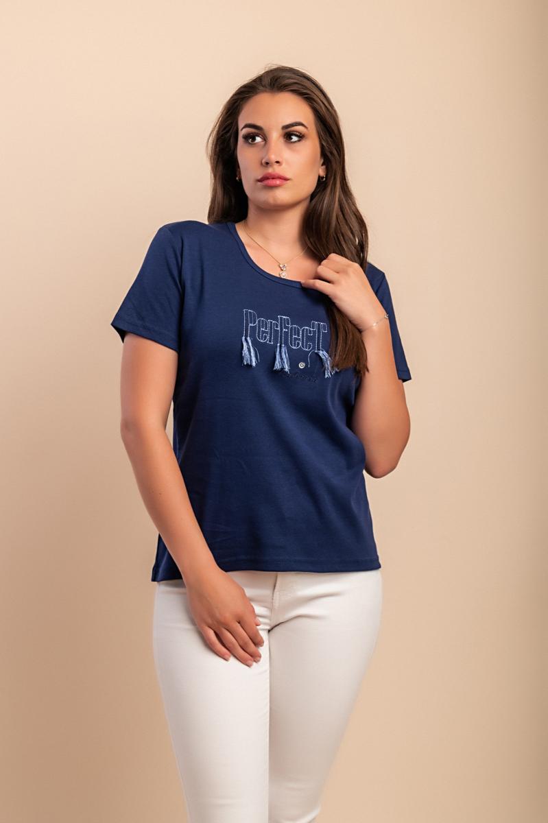 Tricou din bumbac cu ciucuri