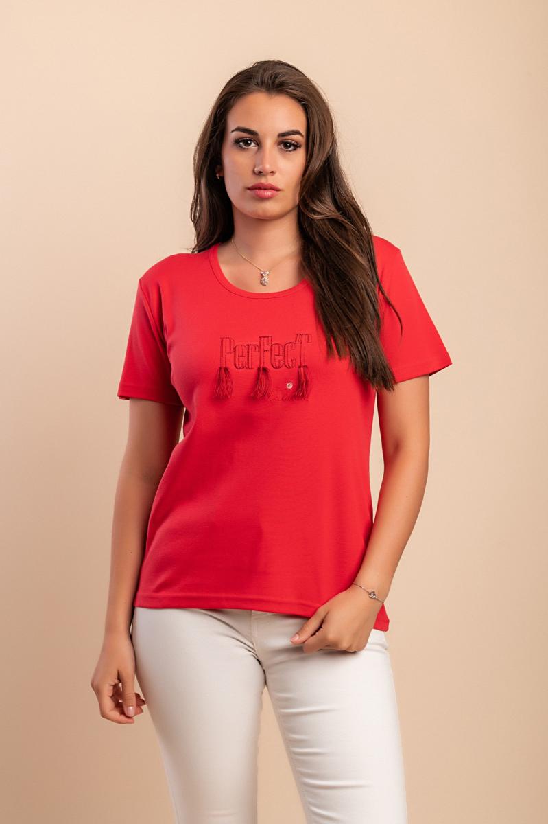Cotton t-shirt with tassels