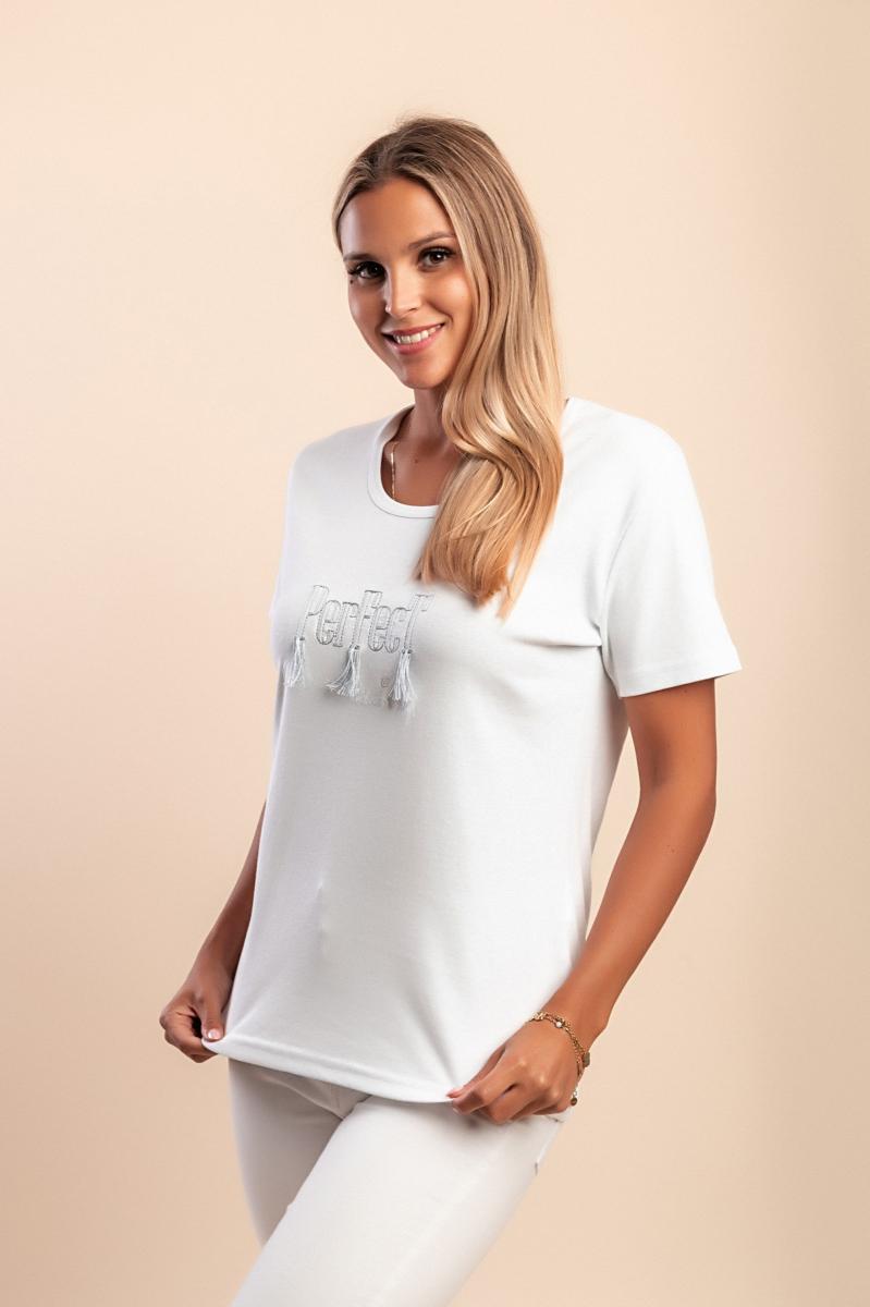 Tricou din bumbac cu ciucuri