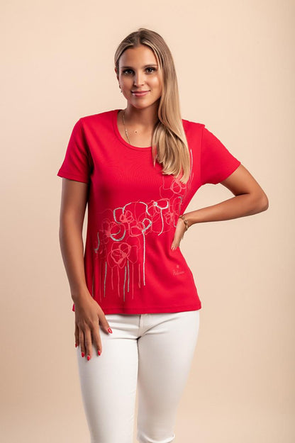 T-shirt in cotone stampata
