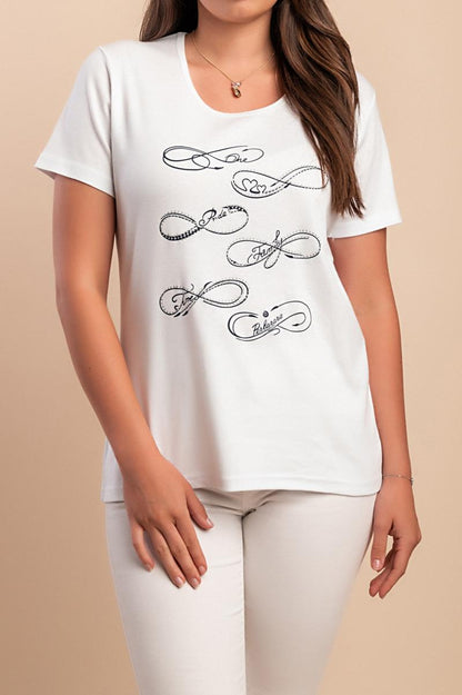 T-shirt in cotone stampata
