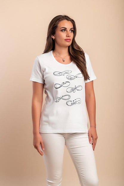 T-shirt in cotone stampata