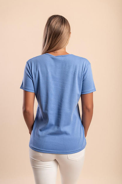 Βαμβακερό T-shirt με στάμπα