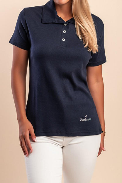 Tricou din bumbac cu guler