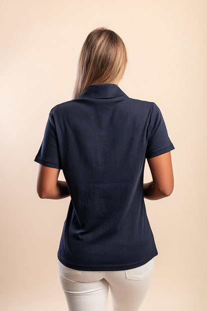Tricou din bumbac cu guler