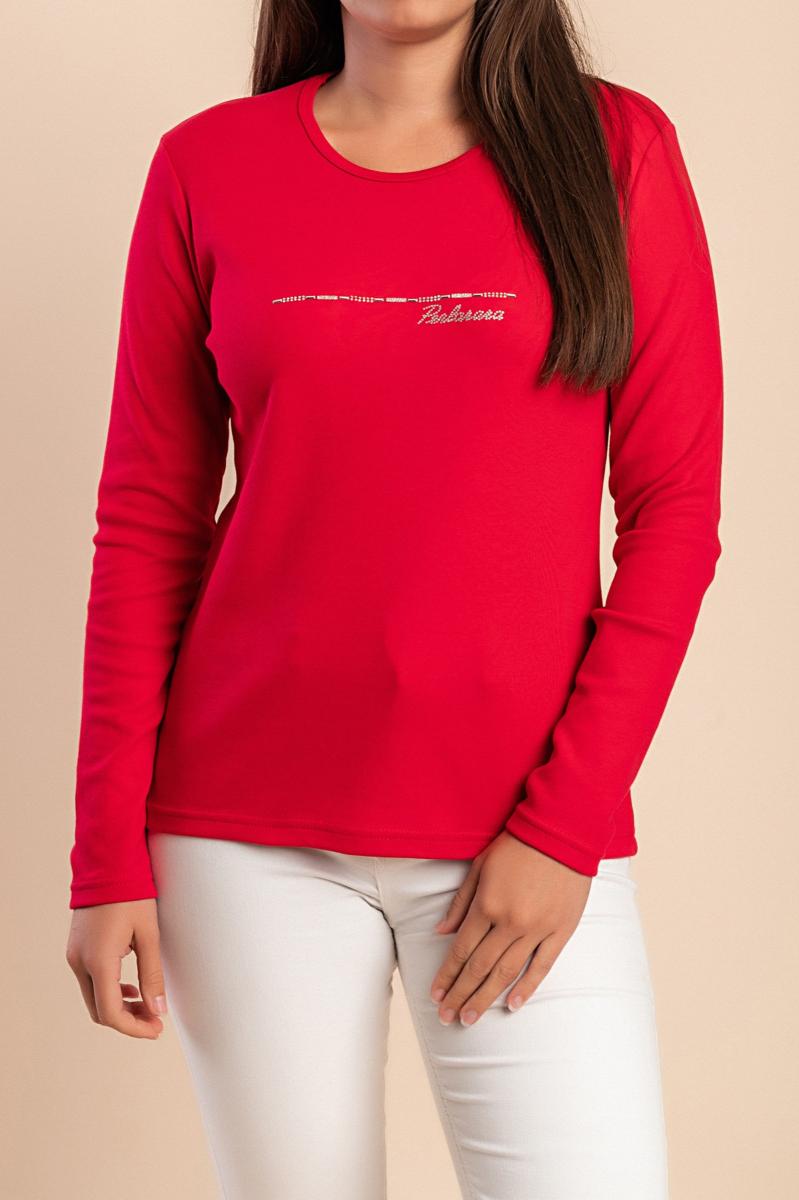Maglia di cotone a maniche lunghe