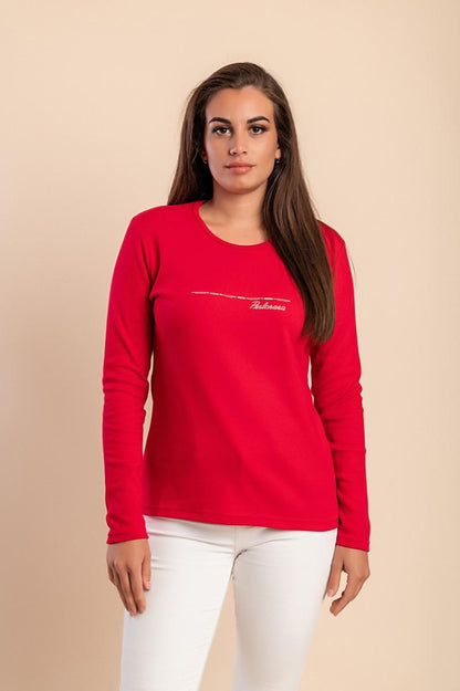 Maglia di cotone a maniche lunghe