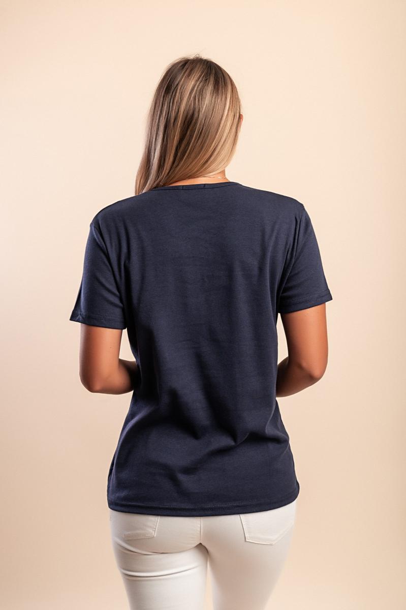 T-shirt in cotone con dettaglio decorativo