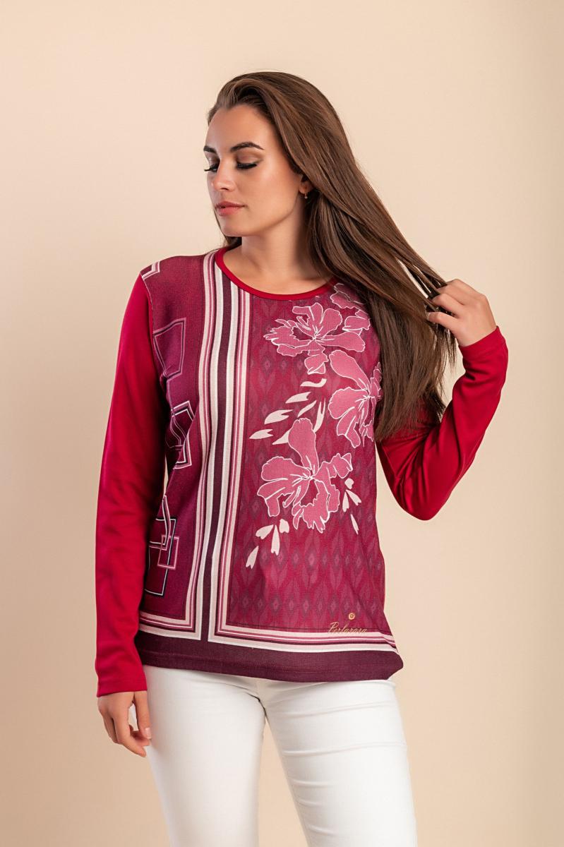 Baumwoll-Top mit Print
