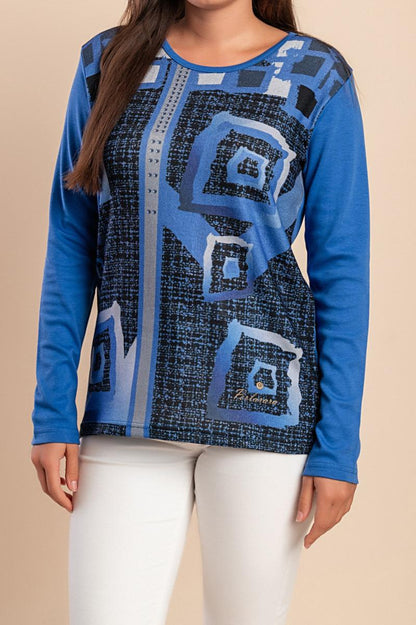 Top stampato in cotone