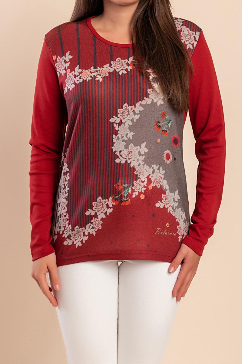 Baumwoll-Top mit Print