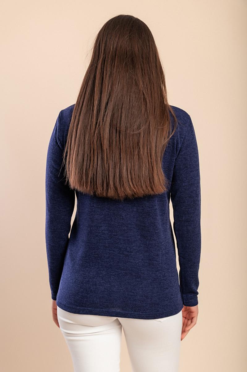 Dzianinowy sweter w kwiatowy wzór