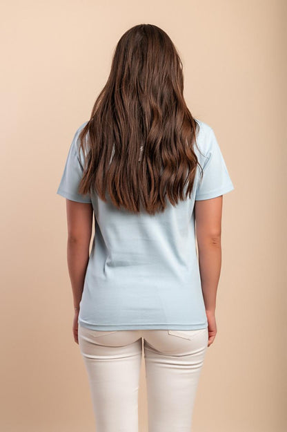 Tricou din bumbac cu guler rotund