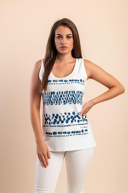 Tricou fără mâneci cu imprimeu