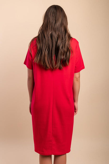Vestito di cotone a maniche corte