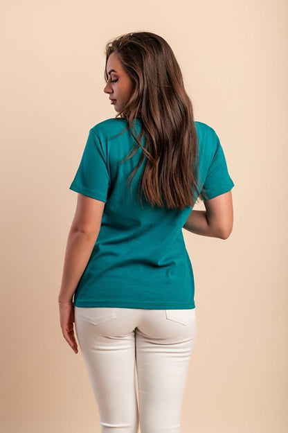 Tricou din bumbac cu guler rotund