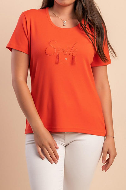 T-shirt girocollo in cotone