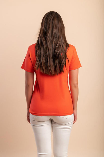 T-shirt girocollo in cotone