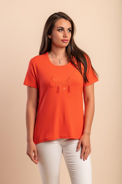 T-shirt girocollo in cotone