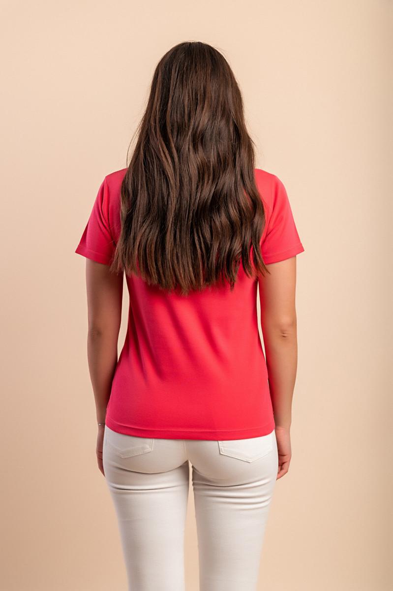 Tricou din bumbac cu decolteu rotund