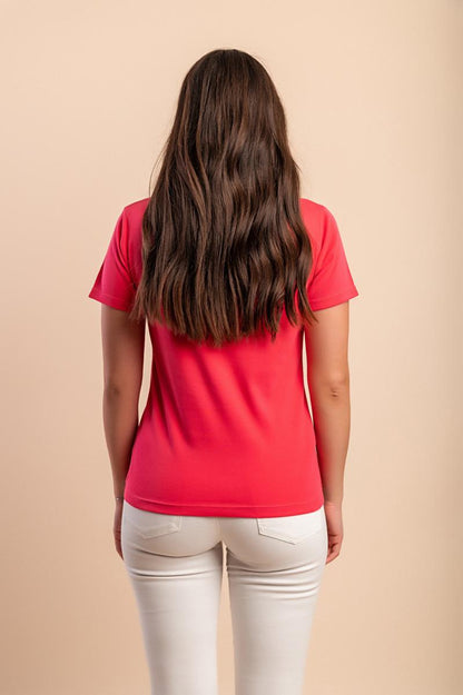 Tricou din bumbac cu decolteu rotund