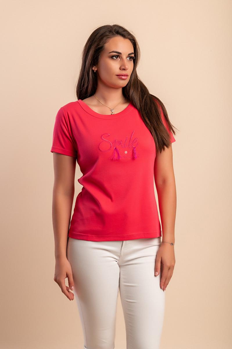 Tricou din bumbac cu decolteu rotund