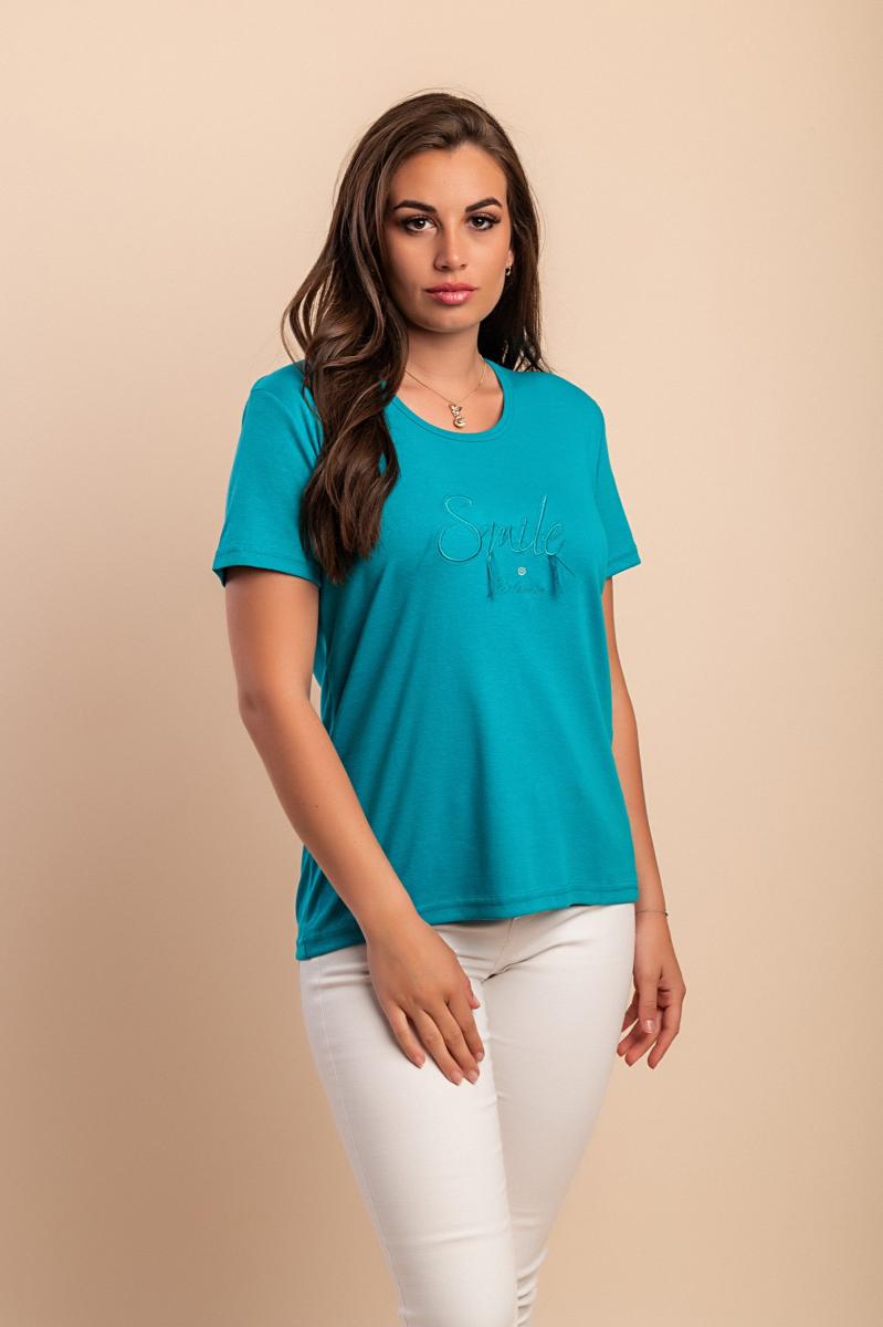 Cotton T-shirt with round neck