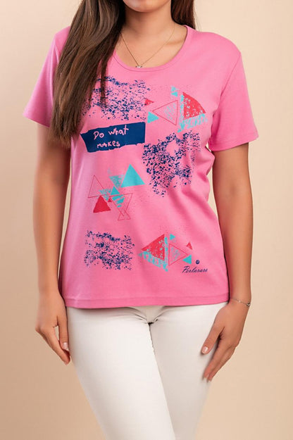 T-shirt de algodão com estampado