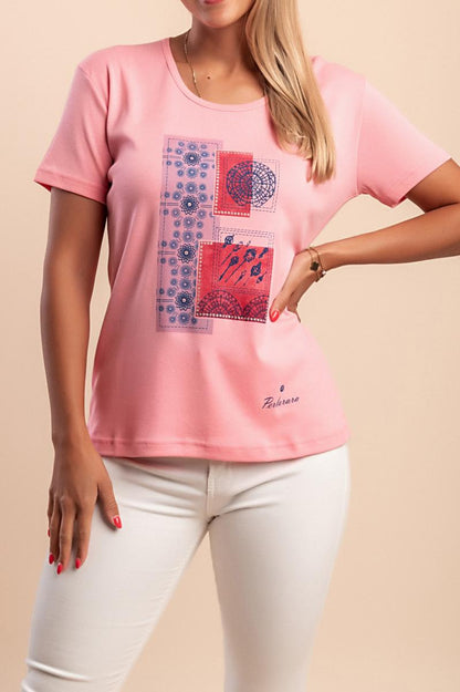 Baumwoll-T-Shirt mit Print