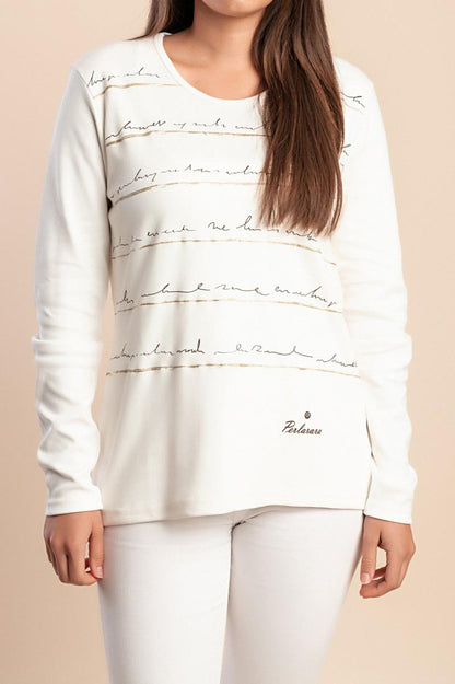 Baumwoll-Top mit Print