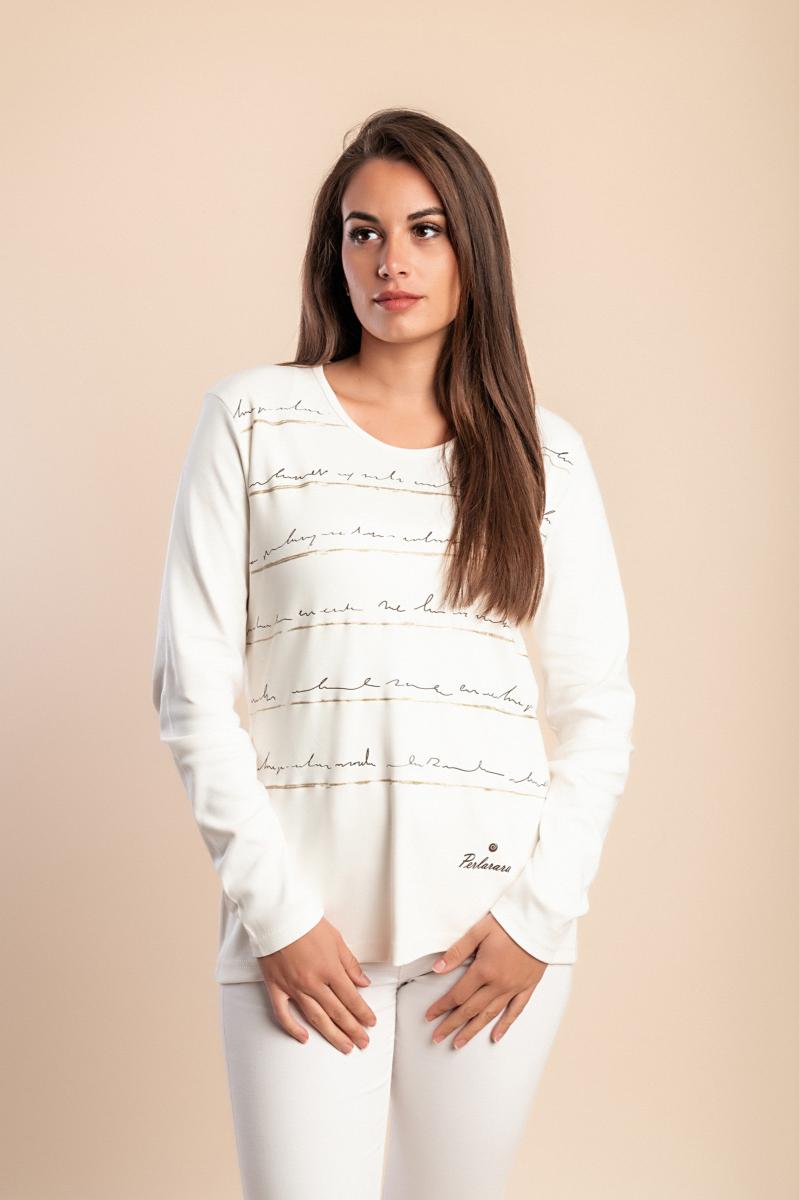 Baumwoll-Top mit Print