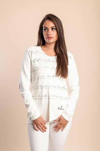 Baumwoll-Top mit Print