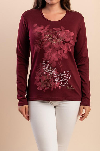 Tricou cu mânecă lungă și imprimeu
