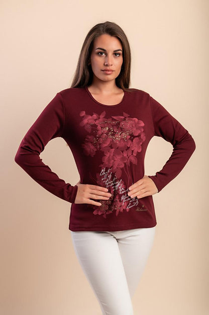 Tricou cu mânecă lungă și imprimeu