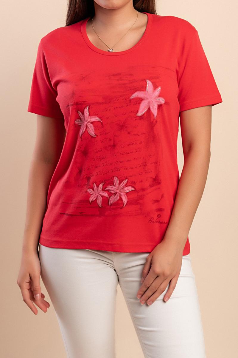 T-shirt de algodão com estampado