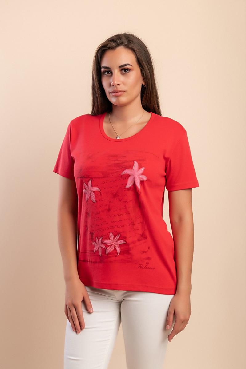 T-shirt de algodão com estampado