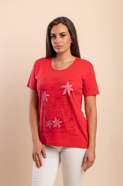 T-shirt de algodão com estampado