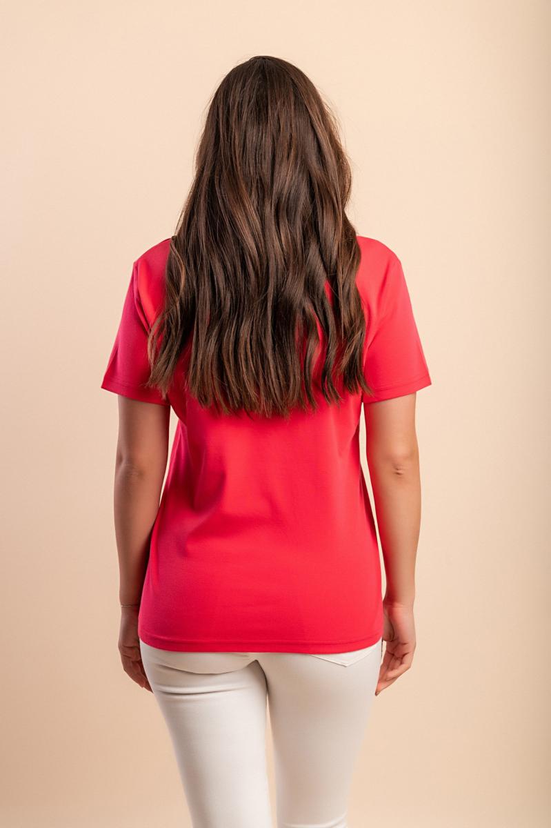 Tricou din bumbac cu guler rotund