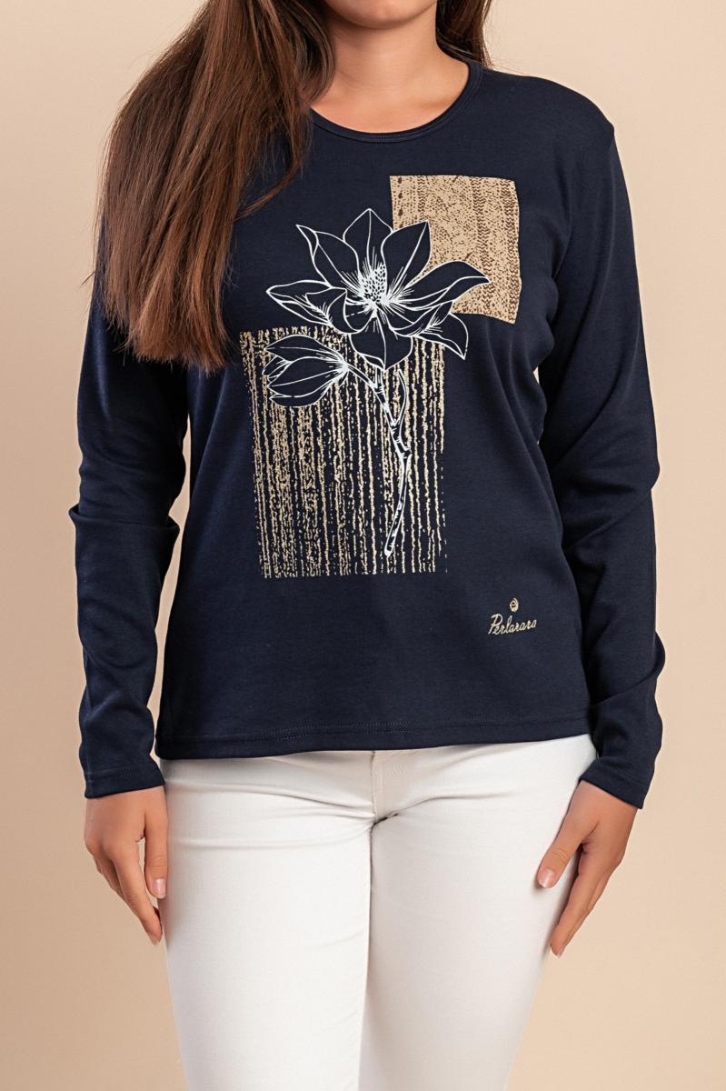 Top de algodón con estampado