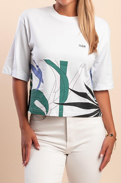 Katoenen T-shirt met print