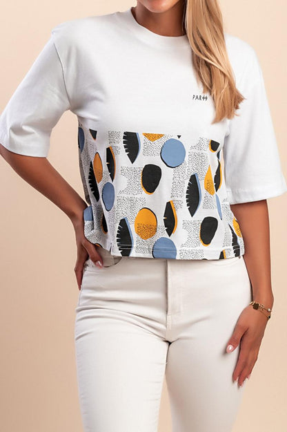 Βαμβακερό T-shirt με print