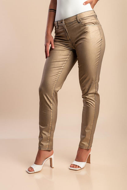 Cotton low-rise pants