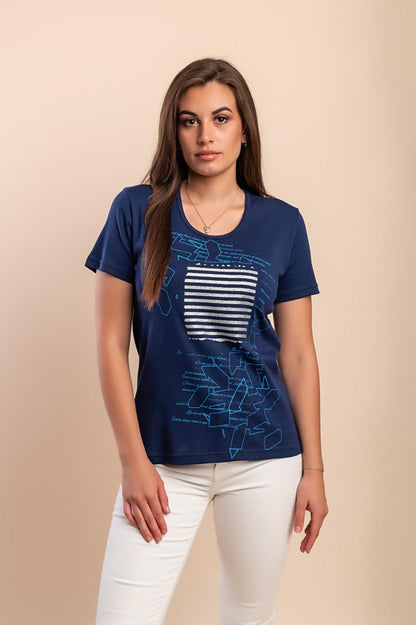 Cotton T-shirt with print