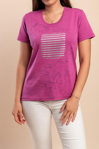 Baumwoll-T-Shirt mit Print