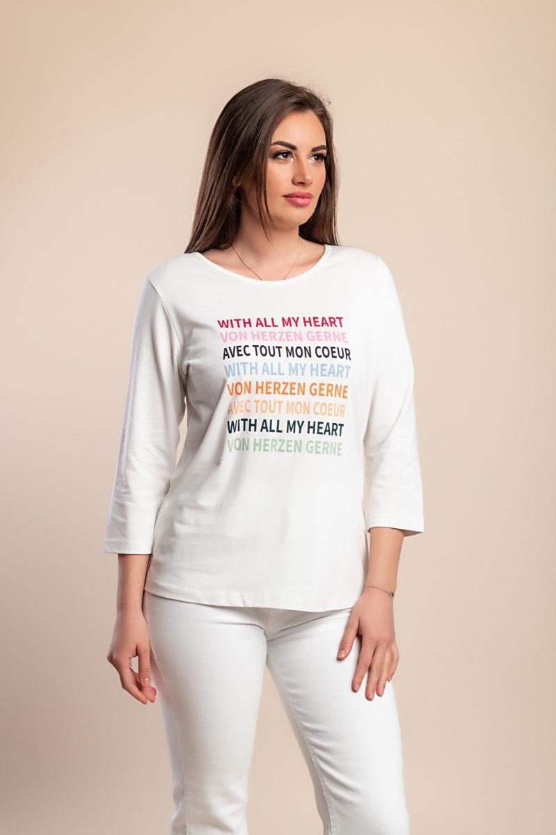 Baumwoll-Top in großen Größen mit Print